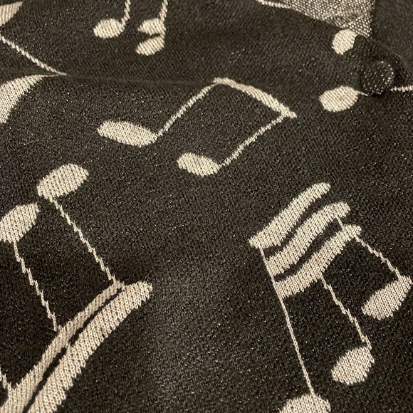 Saint Laurent Paris Music Notes Sweater Cardigan - Picture 6 of 10